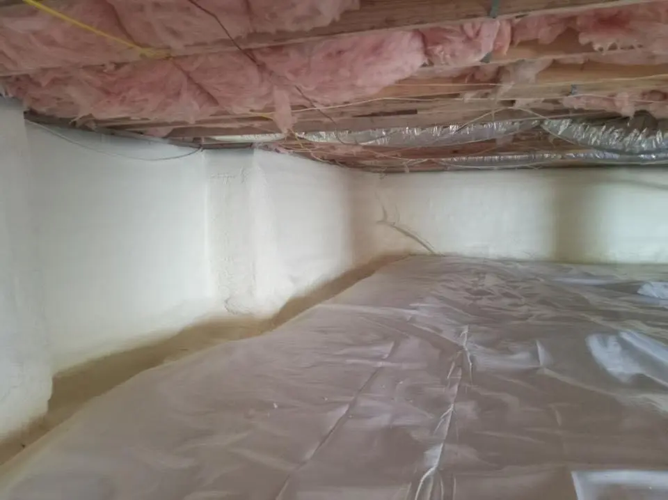 Crawl space encapsulation with closed-cell spray foam for Spray Foam Roofing in Port St. Lucie